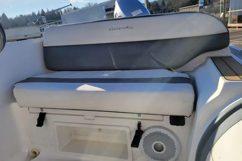 Slide: The Image of 2018 Walker Bay Generation 400 DLX boat seat with storage and speaker. - 15