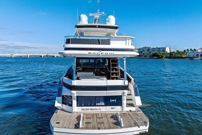 Slide: The Image of 2018 Galeon 640 Fly yacht on water near Delray Beach, Florida. - 8
