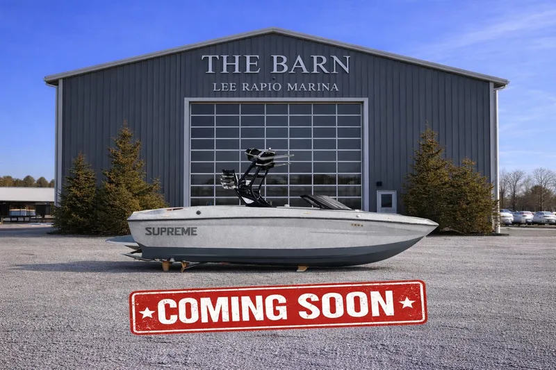 The Image of 2026 Supreme S220 boat at Lee Rapio Marina, "Coming Soon" sign displayed. - 0