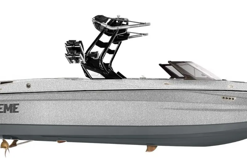 Slide: The Image of Interior of 2026 Supreme S220 boat with modern seating and dashboard design. - 1