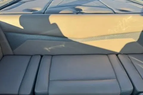 Slide: The Image of Rear seating of 2026 Supreme S220 boat with sleek, modern upholstery design. - 17