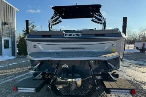 Slide: The Image of 2026 Supreme S220 boat rear view, showcasing sleek design and advanced features. - 3