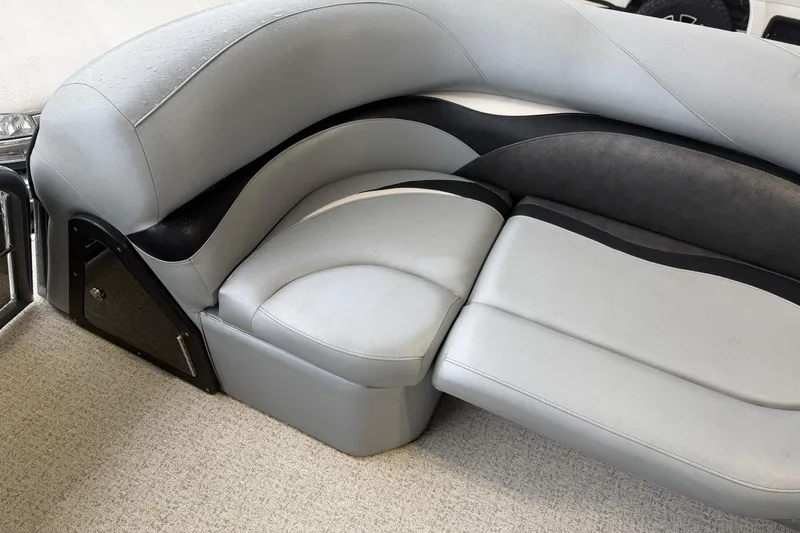 Slide: The Image of 2023 Aloha Pontoon PS 260 TT interior seating with sleek, modern design and comfortable upholstery. - 57