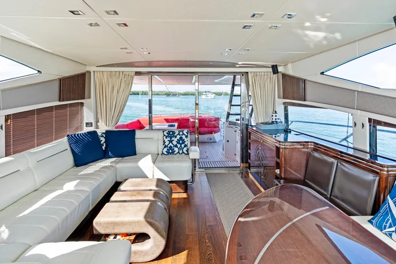 Slide: The Image of Luxurious wine cooler on 2014 Sunseeker 68 Sport Yacht interior. - 17