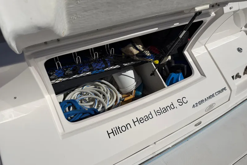 Slide: The Image of Storage compartment of 2019 Regal 42 Grande Coupe boat, Hilton Head Island, SC. - 17