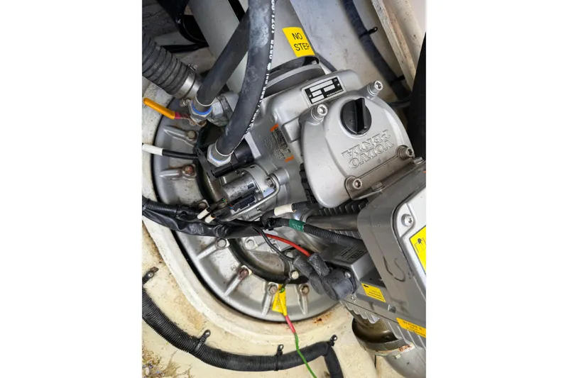 Slide: The Image of Engine compartment of a 2019 Regal 42 Grande Coupe with Volvo Penta components. - 23