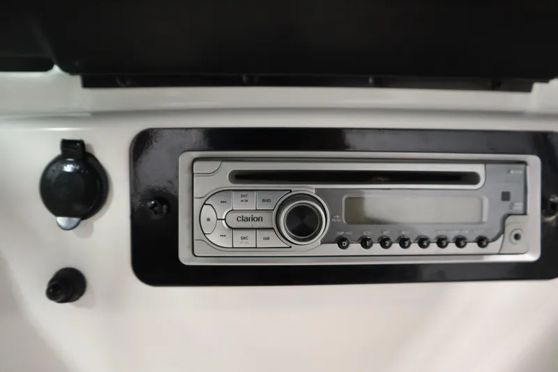 Slide: The Image of 2013 Yamaha AR190 boat stereo system with Clarion audio controls. - 29