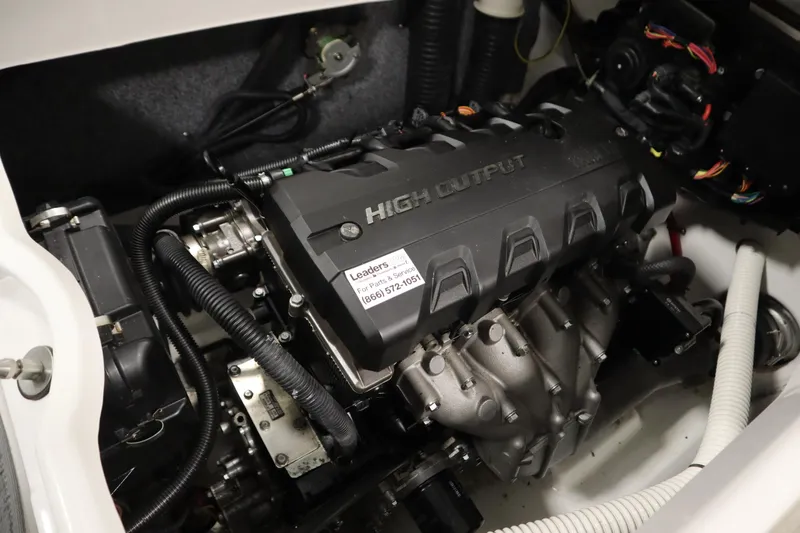 Slide: The Image of 2013 Yamaha Boats AR190 engine compartment with high output motor. - 33