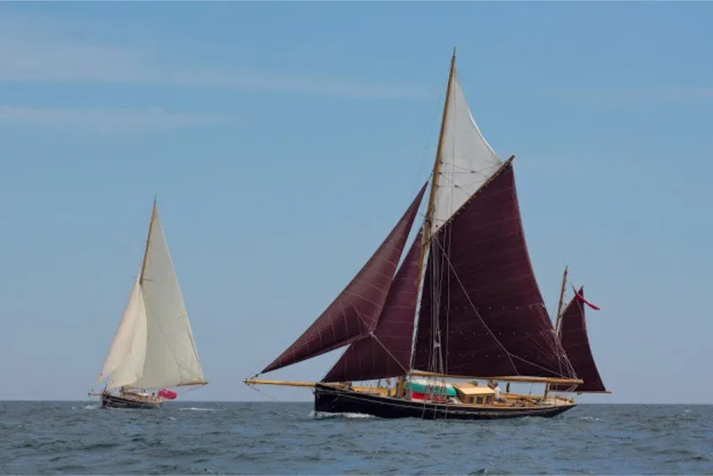 Slide: The Image of Sailing boats on open sea, featuring Custom Mayflower 50, 2012 model. - 3