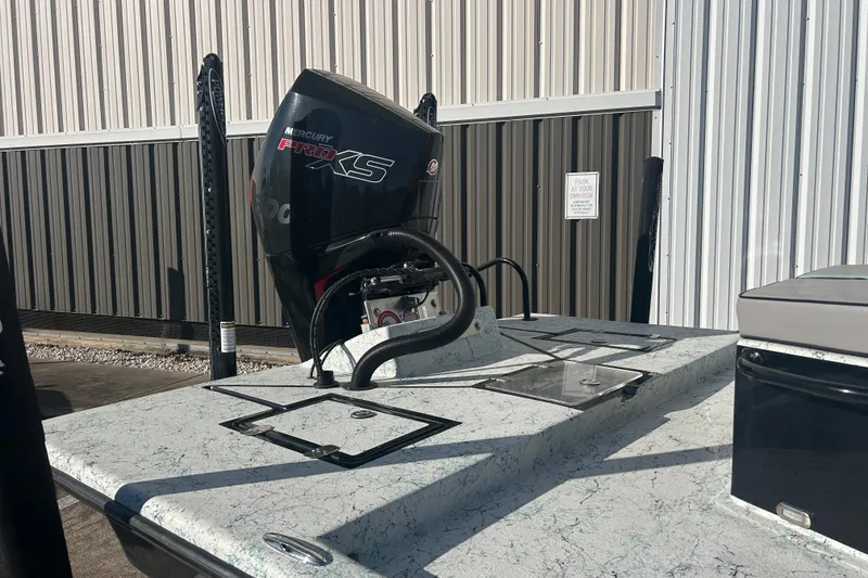 Slide: The Image of 2021 Shallow Stalker Cat 240 Pro Elite boat with Mercury Pro XS engine. - 9