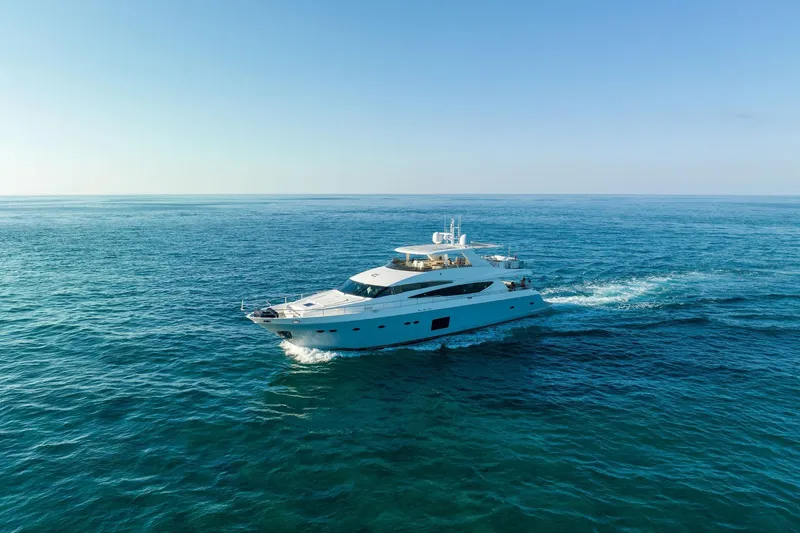 Slide: The Image of Luxury Princess 95 yacht cruising in turquoise waters, 2011 model. - 11