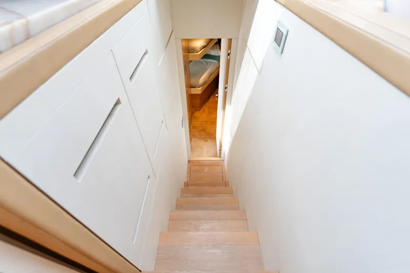 Slide: The Image of Staircase in Sanlorenzo SL78 yacht, year 2018. - 48