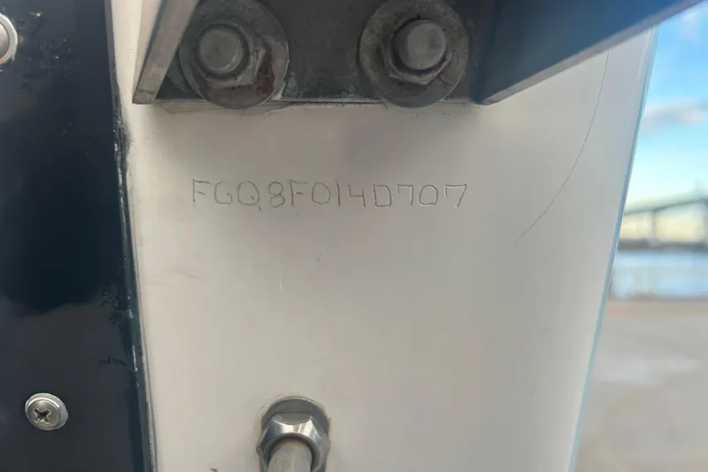 Slide: The Image of Hull identification number on 2007 Fountain 38 Sportfish Cruiser OB boat. - 60