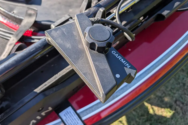 Slide: The Image of Garmin device mounted on a 2015 Nitro Z-9 boat, close-up view. - 20