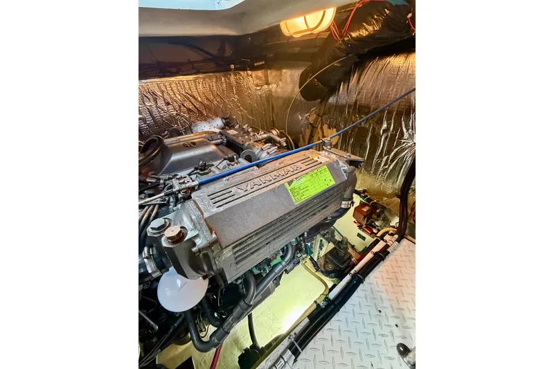 Slide: The Image of Engine room of 2007 Cruisers Yachts 370 Express with Yanmar engine. - 20