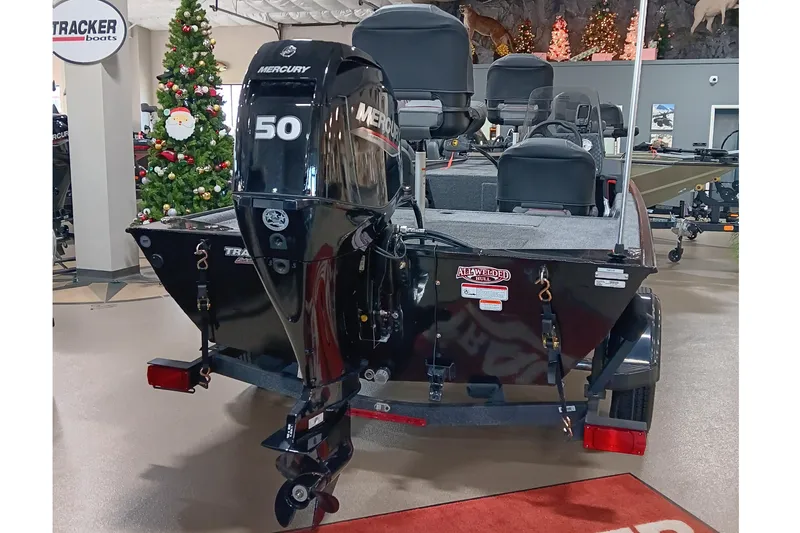 Slide: The Image of 2026 Tracker Bass Tracker Classic XL boat with Mercury 50 engine, showroom display. - 5