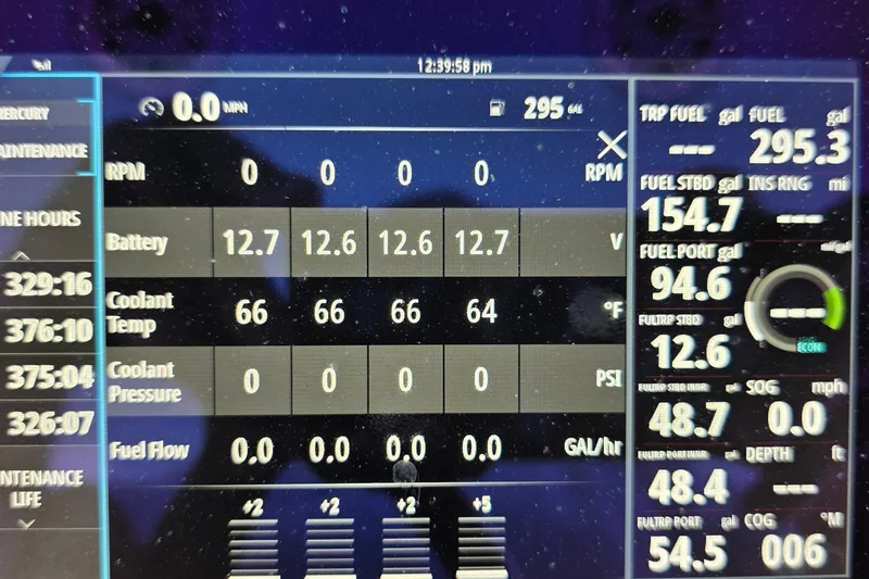 Slide: The Image of 2024 Costa Custom Boats 34 SV storage compartments with life jackets and equipment. - 27