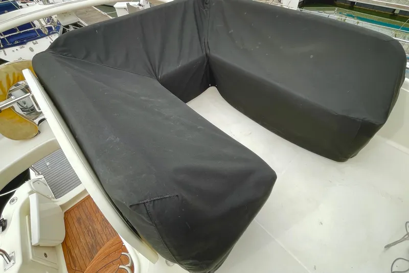 Slide: The Image of Covered seating area on 2003 Cranchi Atlantique 40 yacht deck. - 22