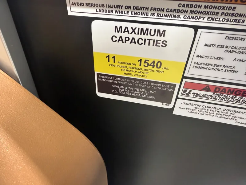 Slide: The Image of Tahoe LTZ CRB 2385 Cruise Rear Bench Pontoon $35995 2026 - 16