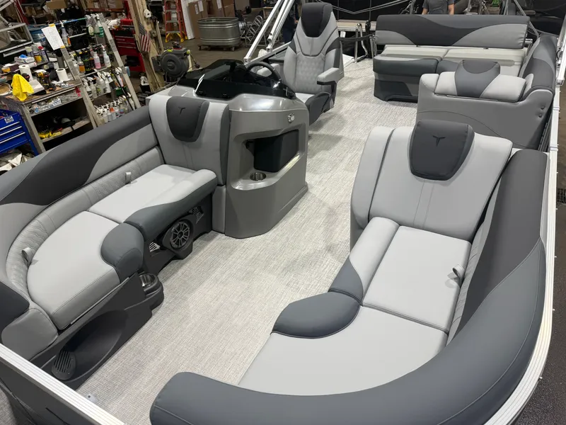 Slide: The Image of Tahoe LTZ CRB 2185 Cruise Rear Bench Pontoon $33995 2026 - 30