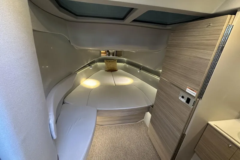 Slide: The Image of Luxurious interior cabin of 2024 Saxdor 320 GTC with modern design and cozy seating. - 69