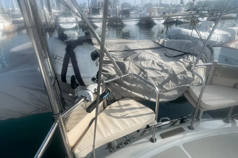 Slide: The Image of 2008 Caliber center cockpit cutter deck with winch and fittings. - 16