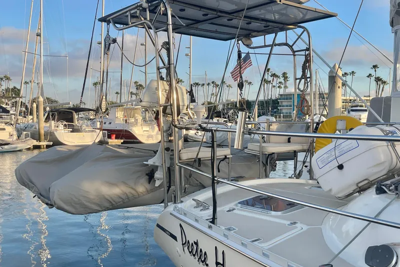 Slide: The Image of Stainless steel oven in 2008 Caliber center cockpit cutter yacht kitchen. - 47