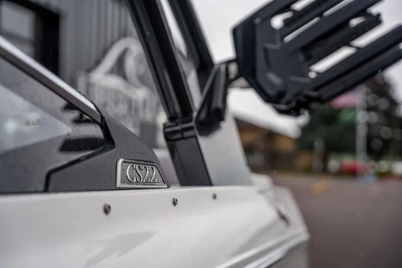 Slide: The Image of 2026 Cobalt CS22 boat detail with sleek design and modern features. - 25