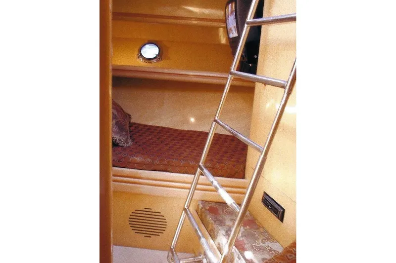 Slide: The Image of Interior of Dyna Laguna yacht cabin with ladder and cozy bed. - 63