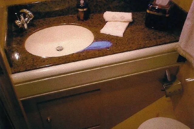 Slide: The Image of Elegant bathroom vanity with granite countertop and sink in Dyna Laguna model. - 67