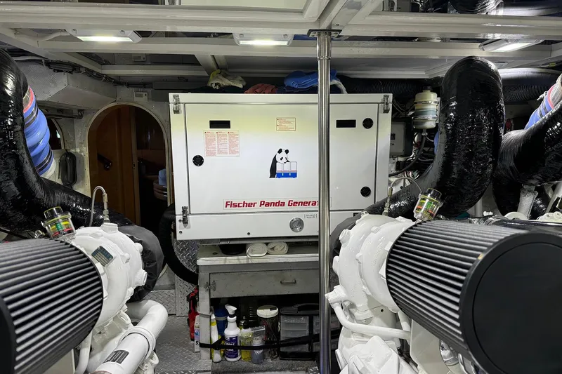 Slide: The Image of Engine room of Dyna Laguna yacht featuring Fischer Panda generator. - 70