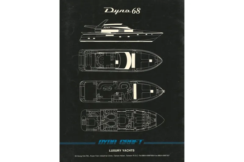 Slide: The Image of Blueprint of Dyna Laguna luxury yacht showcasing detailed design and layout. - 87