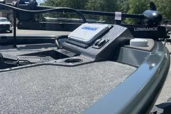 Slide: The Image of 2026 Ranger ALPHA 208 boat deck with Lowrance electronics in sunlight. - 7