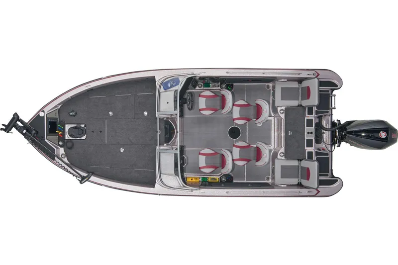 Slide: The Image of Interior of 2026 Triton 206 Allure boat, featuring steering wheel and control panel. - 6