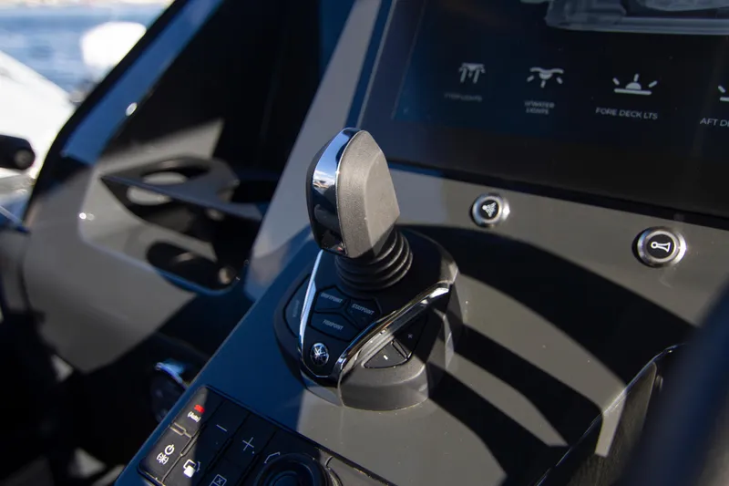 Slide: The Image of Control panel of 2026 Rock Marine RM 40 boat with joystick and touchscreen display. - 27