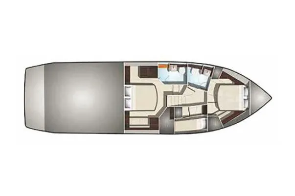 Slide: The Image of Manufacturer Provided Image: Floor plan of 2021 Galeon 500 Fly yacht, showcasing interior layout. - 7