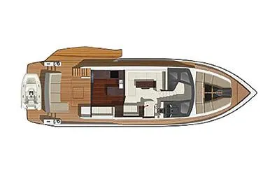 Slide: The Image of Manufacturer Provided Image: Top view layout of 2021 Galeon 500 Fly yacht interior. - 8