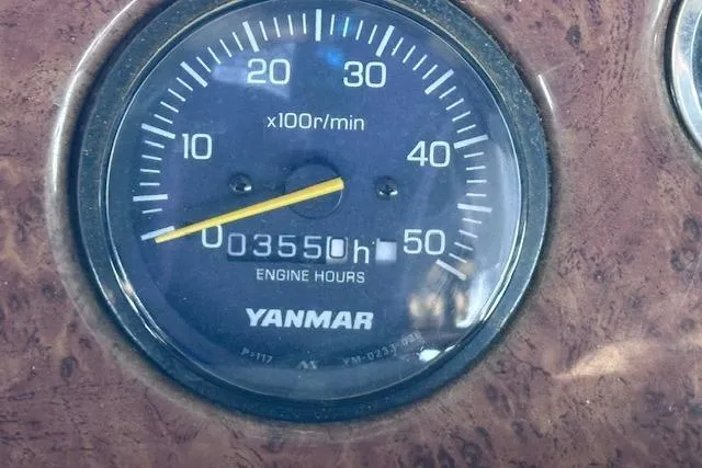 Slide: The Image of Close-up of Yanmar engine hour meter showing 3550 hours on a 2001 Sea Ray 340 Sundancer. - 15