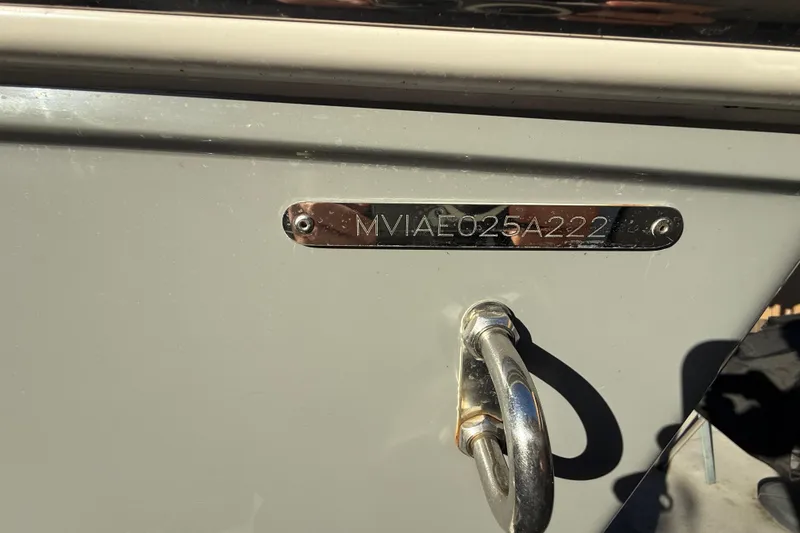 Slide: The Image of Close-up of a 2022 Pathfinder 2005 TRS boat's identification plate. - 23