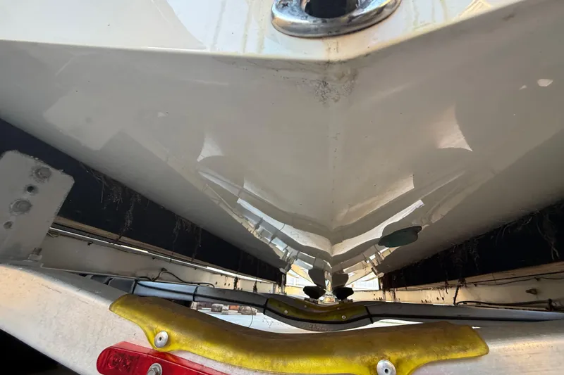 Slide: The Image of Underside view of 2022 Pathfinder 2005 TRS boat on trailer. - 79