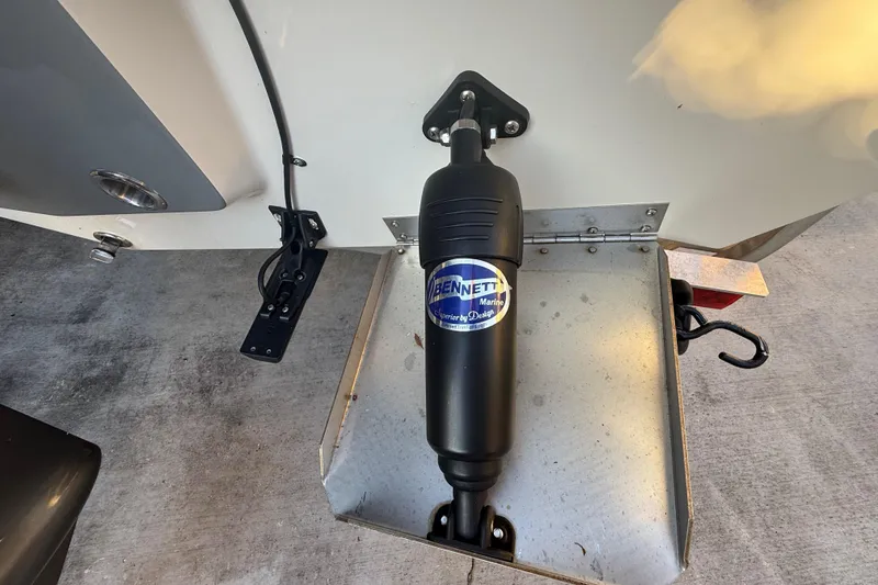 Slide: The Image of Bennett Marine trim tab on 2022 Pathfinder 2005 TRS boat, enhancing stability and performance. - 83