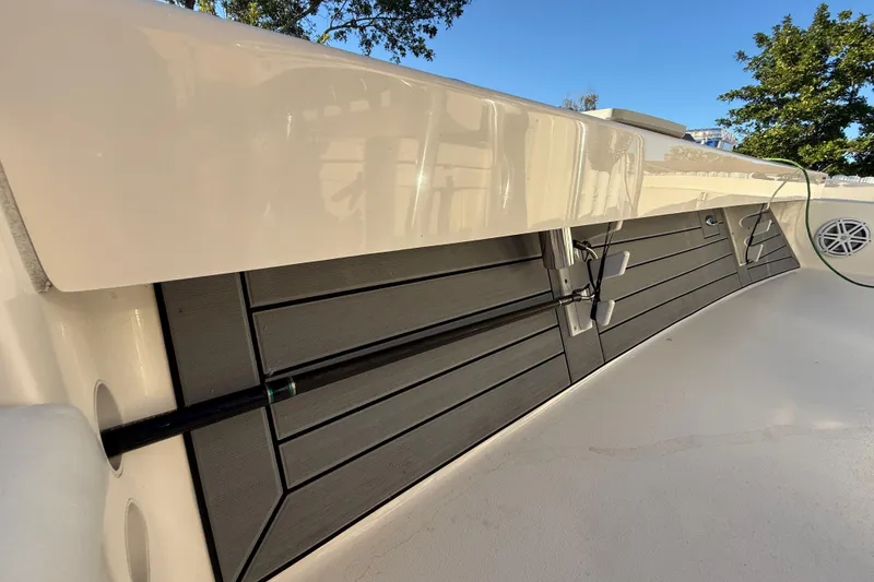 Slide: The Image of Pathfinder 2005 TRS boat interior, sleek design with rod holders, 2022 model. - 89