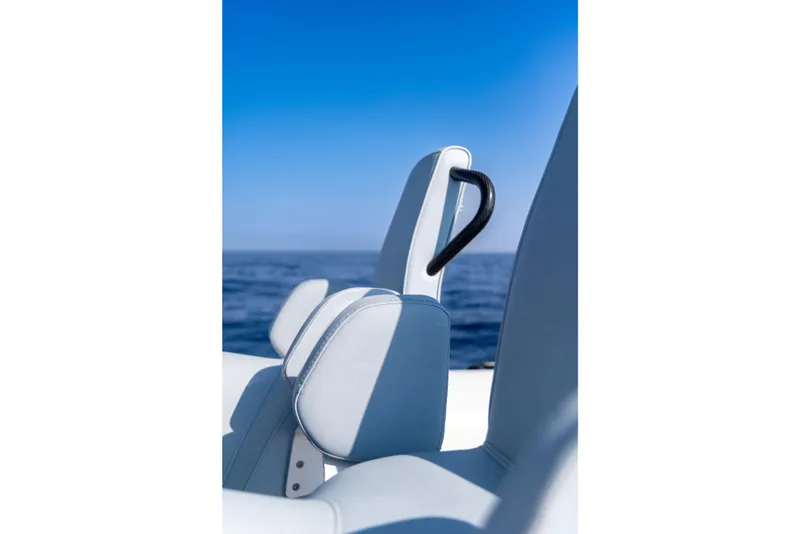 Slide: The Image of 2026 Rock Marine RM 30 boat seats with ocean backdrop under clear blue sky. - 6