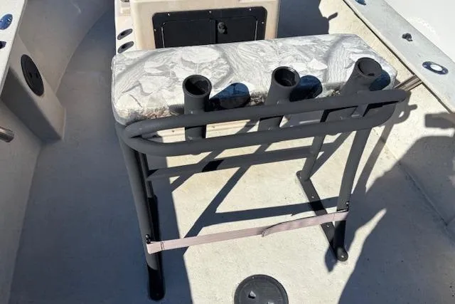 Slide: The Image of 2022 May-Craft 1800 Center Console boat with rod holders and cushioned seating. - 10