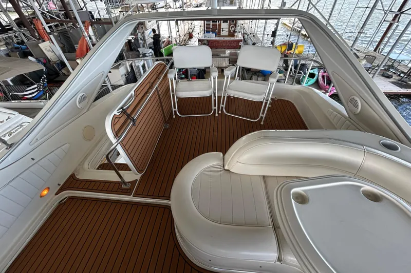 Slide: The Image of 1999 Maxum 4600 SCB yacht docked at marina, Highland Village, TX. - 40