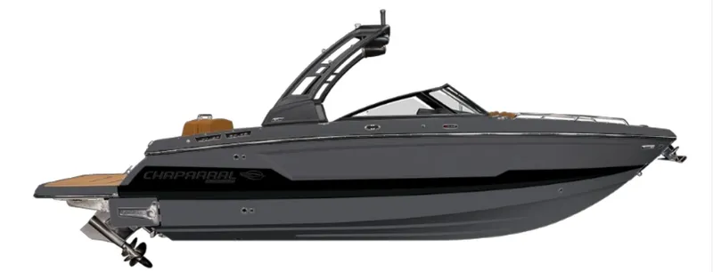 Slide: The Image of 2026 Chaparral GTS 6 boat, modern design, side view. - 20