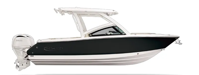 Slide: The Image of 2026 Robalo 257 Dual Console boat, side view. - 16