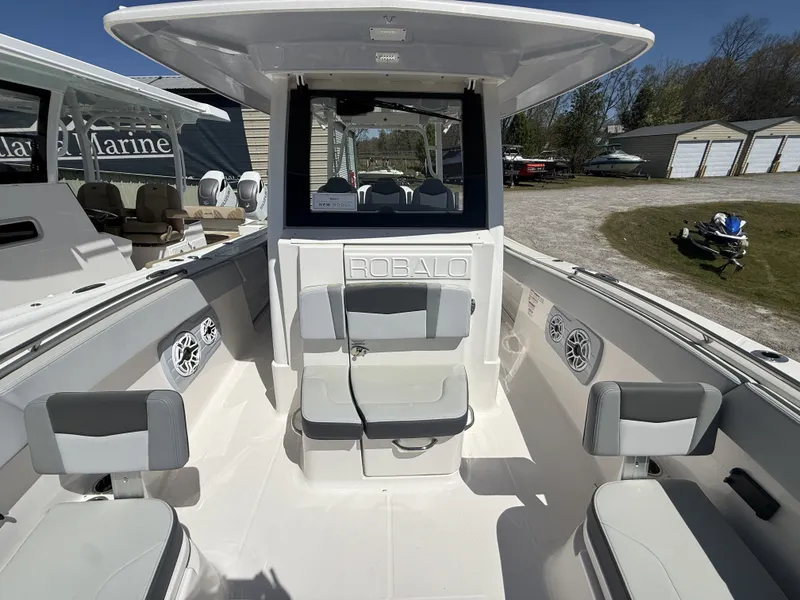 Slide: The Image of 2026 Robalo R300 Center Console boat interior view. - 11