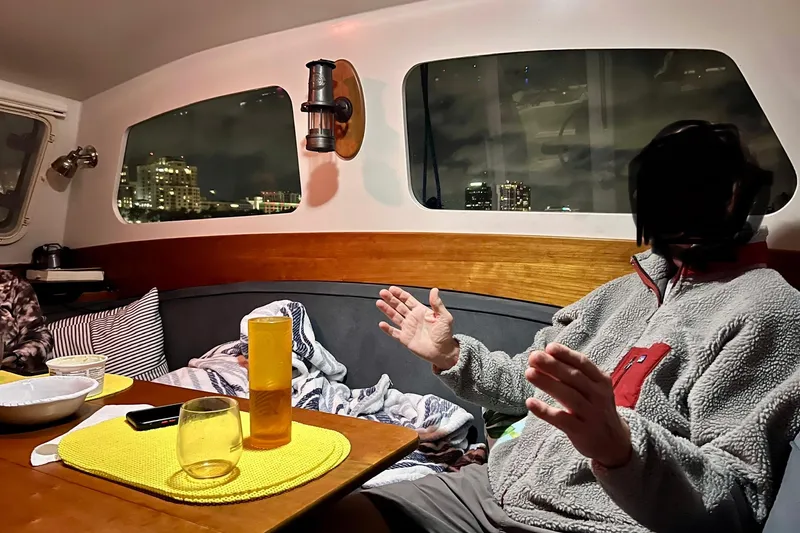 Slide: The Image of Electrical panel of 2003 Chris White Atlantic 42 with ProSine 2.0 inverter and wiring. - 68