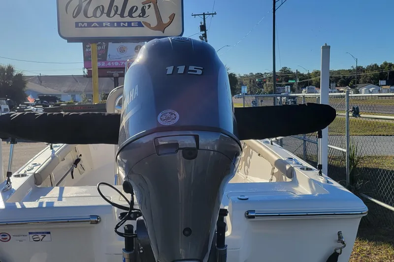 Slide: The Image of 2024 Key West 188 Bay Reef boat with Yamaha 115 engine at Nobles Marine dealership. - 5